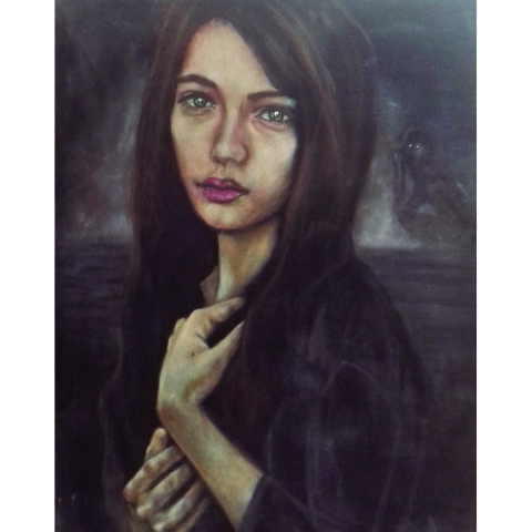 El susurro del agua - Araceli Santana - Óleo / tela 100 x 80 cm